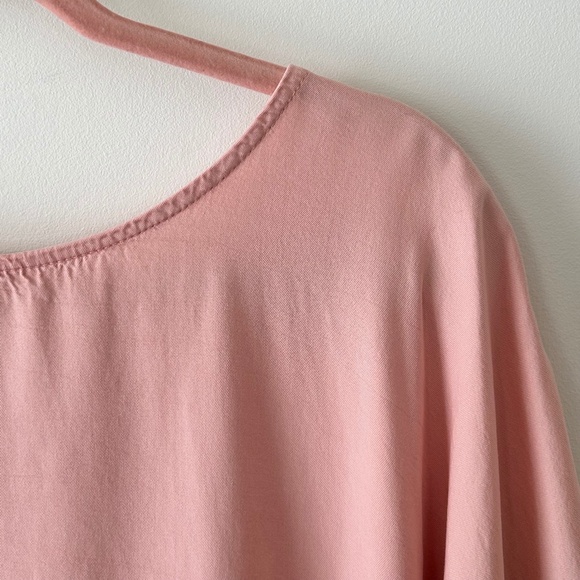 Francesca's Collections Mi Ami Pink Tencel Blouse - Picture 6 of 16